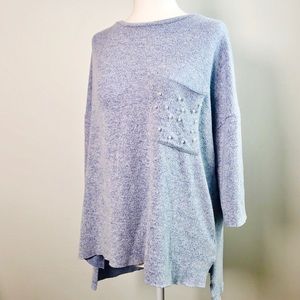 Blue Philosophy Sweater pearl pocket detail Large